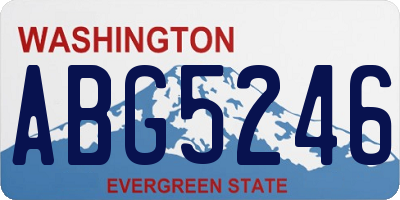 WA license plate ABG5246