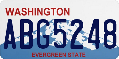 WA license plate ABG5248