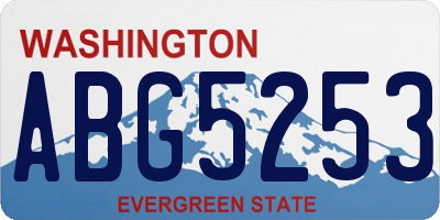 WA license plate ABG5253
