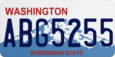 WA license plate ABG5255