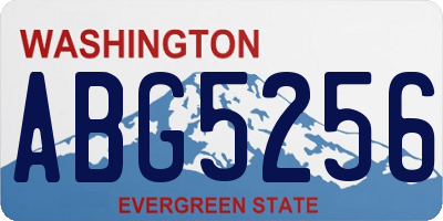 WA license plate ABG5256