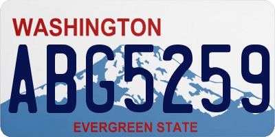 WA license plate ABG5259