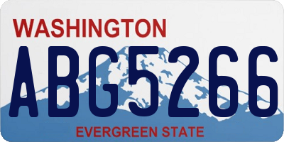 WA license plate ABG5266
