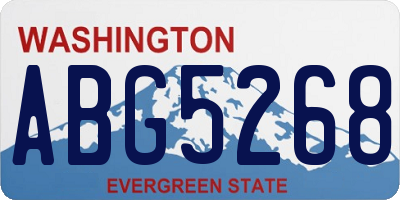 WA license plate ABG5268