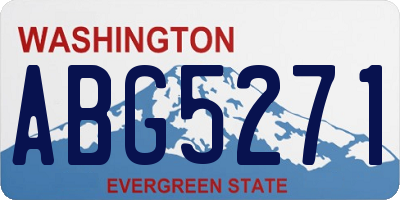 WA license plate ABG5271
