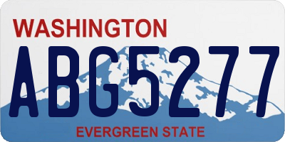 WA license plate ABG5277