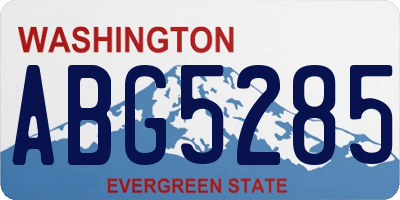 WA license plate ABG5285