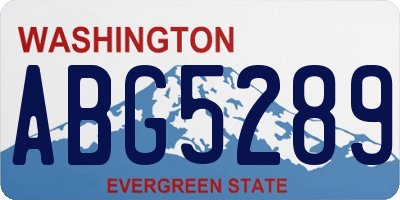 WA license plate ABG5289