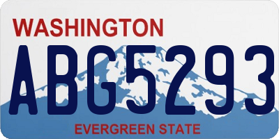 WA license plate ABG5293