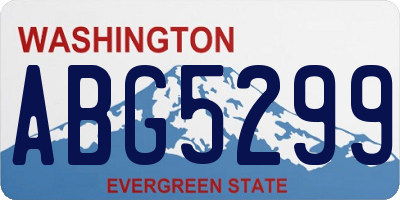 WA license plate ABG5299