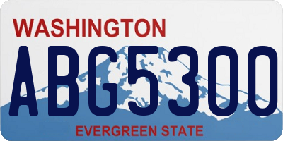 WA license plate ABG5300