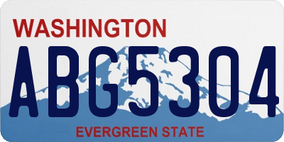WA license plate ABG5304
