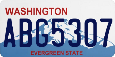 WA license plate ABG5307