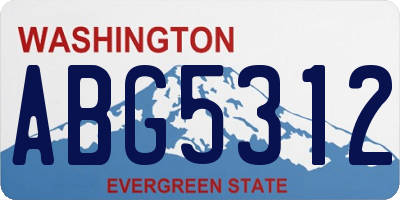 WA license plate ABG5312