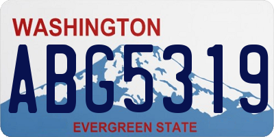 WA license plate ABG5319