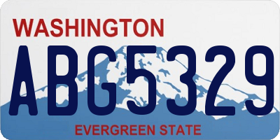 WA license plate ABG5329