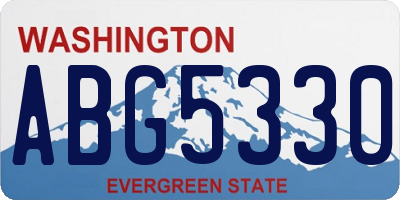 WA license plate ABG5330