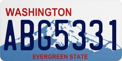 WA license plate ABG5331