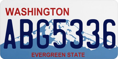 WA license plate ABG5336