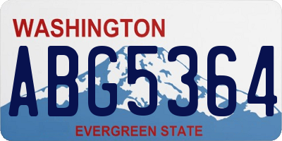 WA license plate ABG5364