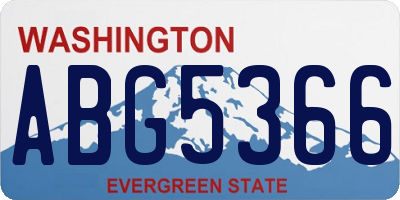 WA license plate ABG5366
