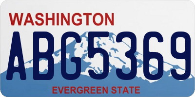 WA license plate ABG5369