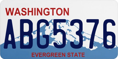 WA license plate ABG5376