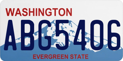WA license plate ABG5406
