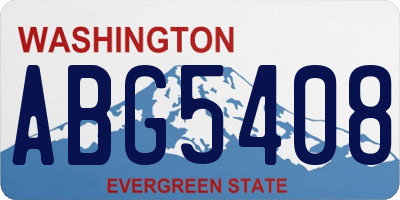 WA license plate ABG5408