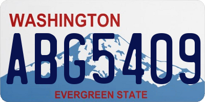 WA license plate ABG5409