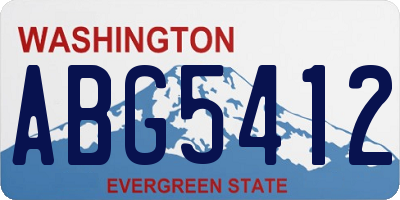 WA license plate ABG5412