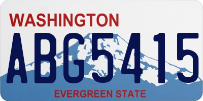 WA license plate ABG5415