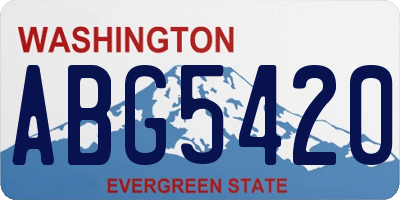 WA license plate ABG5420