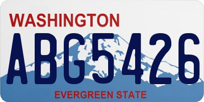 WA license plate ABG5426