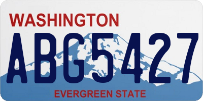 WA license plate ABG5427