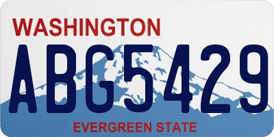 WA license plate ABG5429