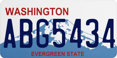 WA license plate ABG5434