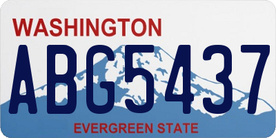 WA license plate ABG5437