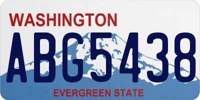 WA license plate ABG5438