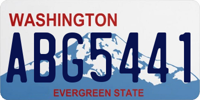 WA license plate ABG5441
