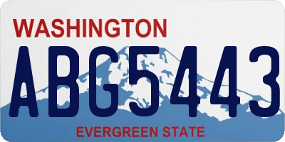 WA license plate ABG5443