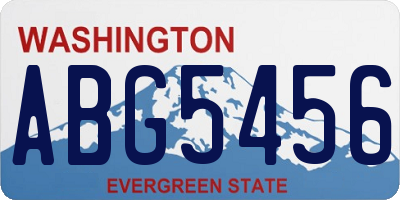 WA license plate ABG5456