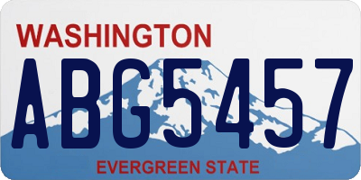 WA license plate ABG5457