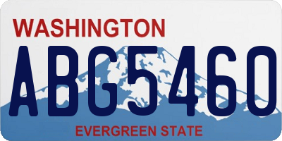 WA license plate ABG5460