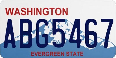 WA license plate ABG5467