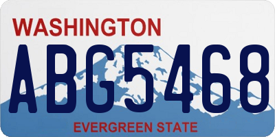 WA license plate ABG5468