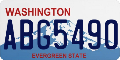 WA license plate ABG5490