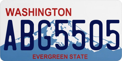 WA license plate ABG5505