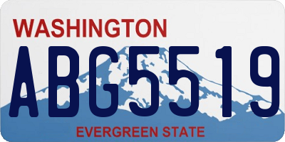 WA license plate ABG5519
