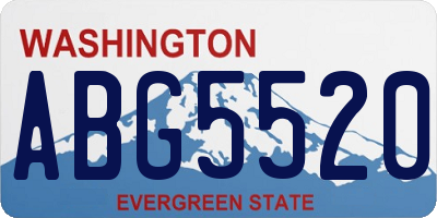 WA license plate ABG5520